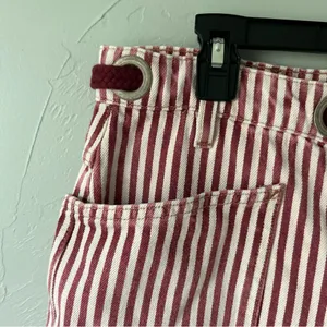 Free People Moxie Railroad Low Slung Barrel Leg Jeans Brick Stripe Size 31 thumbnail 11