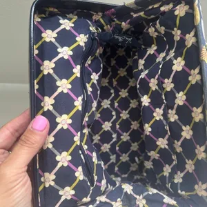 Vera Bradley Bird Floral Print Satchel Purse Blue thumbnail 3