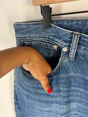 Madewell Low-Slung Curvy Straight Jeans 100% Cotton Denim Size 31‎ thumbnail 5