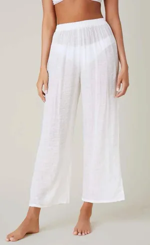SheIn solid sheer beach pants thumbnail 1