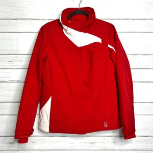 Spyder Amp Winter Ski Jacket Red White Women's Size 12 thumbnail 2