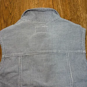 VTG 90s Blue Gingham Vest Zip Up 100% Cotton‎ Womens XS/S Cottagecore Cropped thumbnail 10