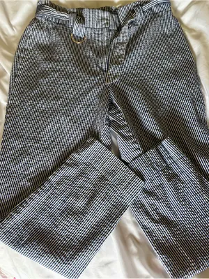 Anne Klein Blue White Seersucker Striped Pants Trousers-M thumbnail 1
