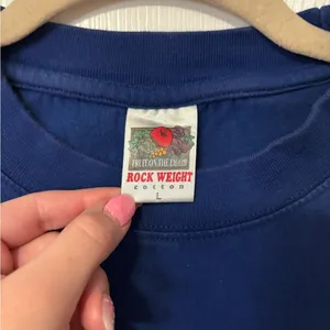 Fruit of the Loom Vintage Blue St Kitts & Nevis Graphic T-Shirt size large thumbnail 2