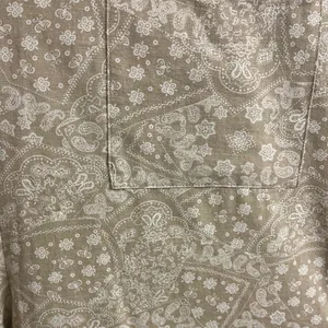 Easel Los Angeles Tan Paisley‎ Linen Blend Tie Shoulder Jumpsuit L EB41030 thumbnail 6