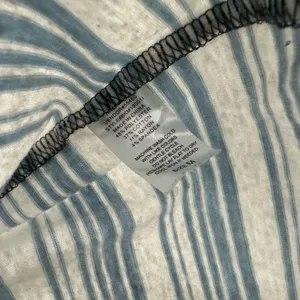 BKE Size Medium Shirt Gray Blue Striped V‎ Neck Short Sleeve Casual Neutral thumbnail 4