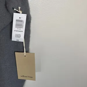 Aritzia Wilfred Free Gray Fuzzy Mock Neck Sweater M NWT Oversized Pullover thumbnail 7