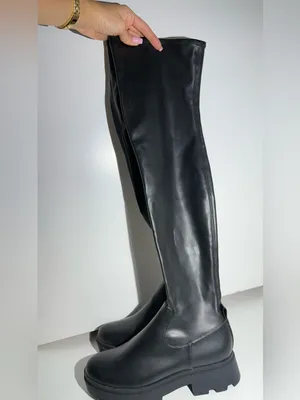 NWOT OpenEdit Women’s Black Lug-Sole Platform Boots thumbnail 3