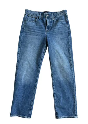 J CREW Medium Wash Essential Straight Denim Jeans Size 28 thumbnail 1
