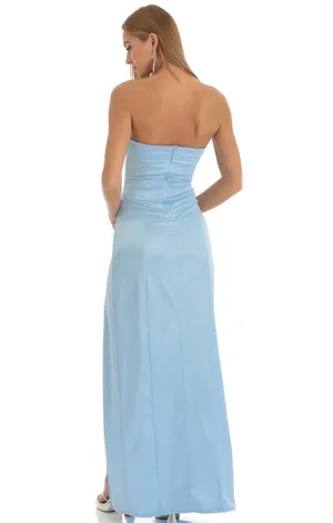 Lucy in the Sky Satin Strapless Maxi Dress thumbnail 2