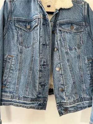 Universal Threads Denim Sherpa Jacket XS Light Wash Trucker Cozy Outdoors Fall thumbnail 3