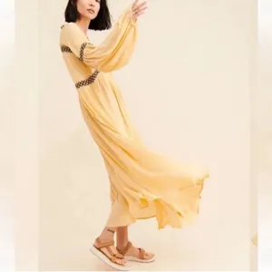 Raga Yellow LongSleeve Oversized Maxi Dress(Size Small) thumbnail 4