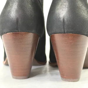 Frye Reina Cutout Ankle Boots Black Leather Western Pointed Toe Women's‎ 7.5 thumbnail 8