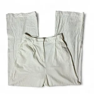 House of‎ Harlow 1960 Old Money Linen Blend Wide Leg Pleated Pants Size M thumbnail 1