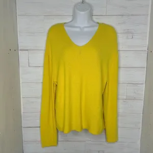 NWOT M&S Womens Autograph Pullover Viscose Blend Sweater in Sunshine Size M Soft thumbnail 2