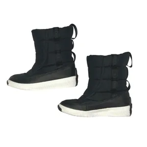 Sorel Out and About Mid Puffer Boots Womens 6.5‎ Black White EUC thumbnail 5