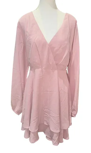 Amazon V neck ruffle swing skater dress thumbnail 1