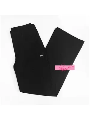 Alo All That Trousers Black High-Rise Waist Waisted Joggers Hiking Outdoor Pants thumbnail 12