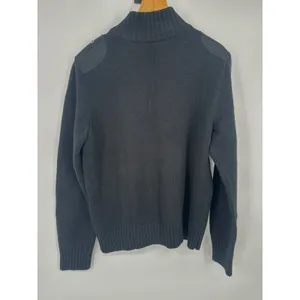 Lauren‎ Ralph Lauren Women Black Full Zip Sweater Shoulder Patch Old Money XL thumbnail 3