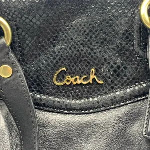 COACH Ashley black leather satchel thumbnail 3