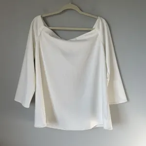 Tuckernuck White Miranda Off The Shoulder Blouse Top 3/4 Sleeve Women's Size XL thumbnail 1