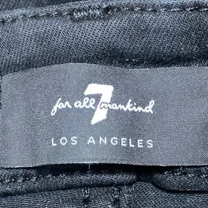 7 For All Mankind Women's Black Mid Rise Slim Skinny Leg Denim Jeans Pants Sz 26 thumbnail 4