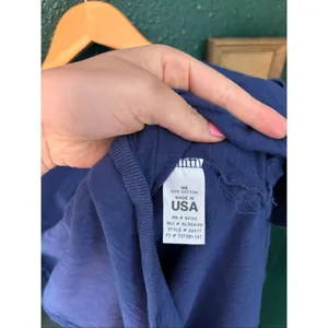 FRESH PRODUCE Navy Blue Long Sleeve Top, 100% Cotton, Size XS thumbnail 3