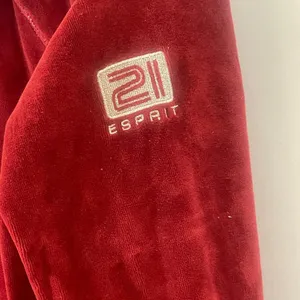 Esprit Y2K Retro Velour Tracksuit - No Size Tag - Red thumbnail 5