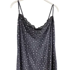 NWT SKIMS Onyx Rosebud Print Fits Everybody Lace Long Dress 4X thumbnail 5