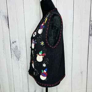 Designers Originals Studio Christmas Sweater Vest Size S Snowman Vintage thumbnail 7