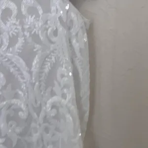 Lulu’s white sequin one shoulder side cutout mini dress size S thumbnail 3