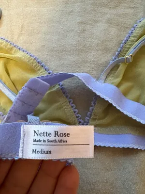 Nette Rose Triangle Mesh Bralette Yellow Size M thumbnail 3