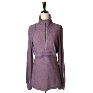 Lululemon Run Stay Warm Half Zip Women 8 Purple Heathered Pullover Athleisure‎ thumbnail 2