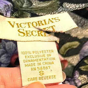 Victoria's Secret Vintage Floral Satin Cami Tank Top 90s Y2K Sleepwear S thumbnail 3