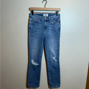 Paige Cindy Jeans in Speak‎ Easy Destructed thumbnail 2