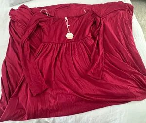 Pinkblush Burgundy Off Shoulder Maternity Dress thumbnail 2