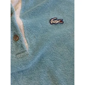 Vintage Lacoste Women's Terry Cloth Polo Shirt Blue Small Y2K Textured thumbnail 5