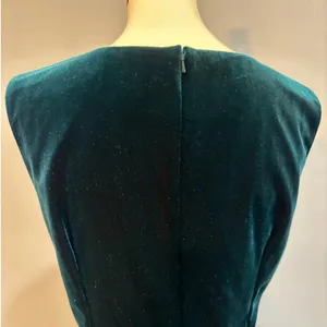 Vintage R&M Richards Emerald Green Velvet Midi Dress Whimsygoth Goth Glam XL thumbnail 7