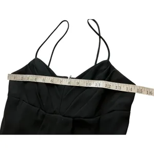 Roberta Black Draped Maxi Dress Sweetheart Neckline Spaghetti Strap Formal Gown thumbnail 8