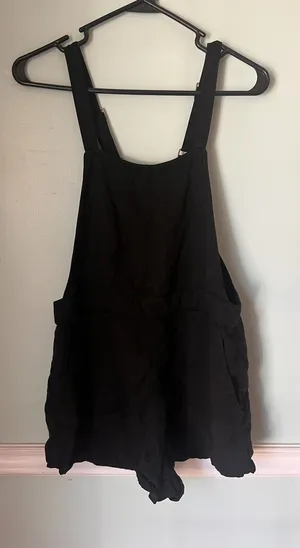 VOLCOLM‎ Overall Shortalls black XS Shorts Romper Cotton thumbnail 1
