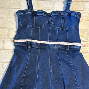 Free People Denim Dress Coastal Cowgirl Size Large thumbnail 8