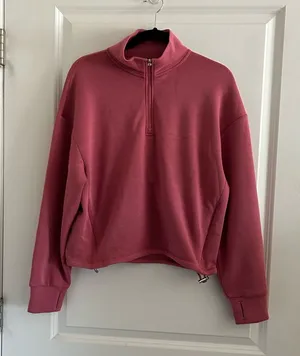 Varley Dusty Rose Half-Zip Turtleneck Pullover thumbnail 1