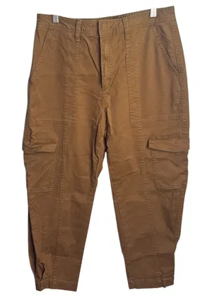 Banana Republic High-Rise Cargo Pant in Camel W1126 Sz 10 thumbnail 1