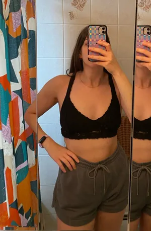 Aerie Lace Crossback Bralette Black M thumbnail 1