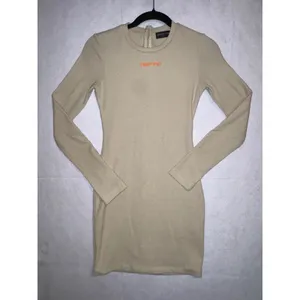 White Fox Still the One Waffle Knit‎ Long Sleeve Bodycon Mini Dress WHT FX Logo thumbnail 2