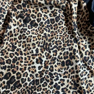 Maeve Anthropologie Dark Denim Gold Button Leopard Print Lined Jacket Size L thumbnail 8