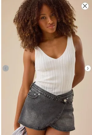 NWT Altar’d State jean skirt skort thumbnail 1