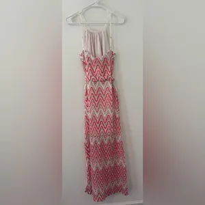 Trina Turk Niksar Knit Maxi Halter Dress Summer Vacation Beachy Boho Crochet 4 thumbnail 2