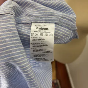 Barbour Seaglow Stripe‎ Cotton & Linen Shirtdress Sz 6 thumbnail 9