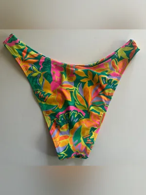 Wild Fable Women’s Bright Tropical Print Ultra High Leg Super Cheeky Bikini Bottoms thumbnail 4